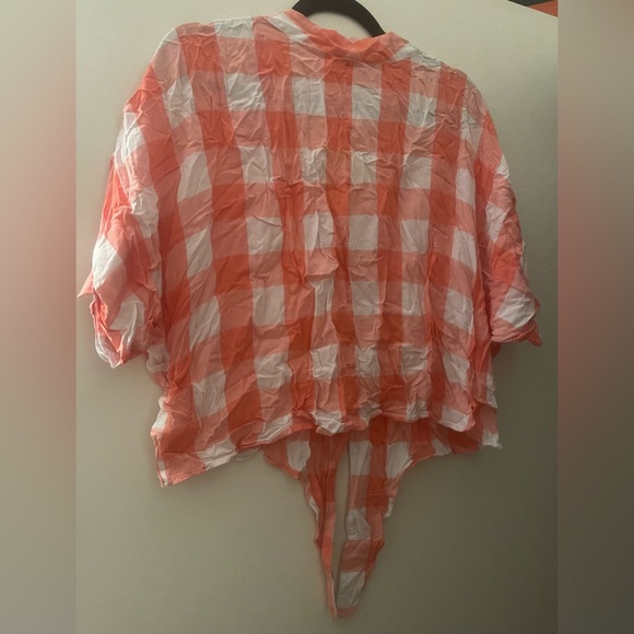 Express front tie checkered top size M - Picture 9 of 9